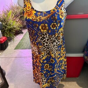 Vibrant Floral and Animal Print Dress p51